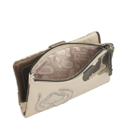 Anekke Sophia Gaia duży miękki portfel z haftem