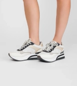 Anekke London buty sneakersy biało-czarne