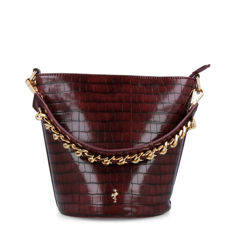 Menbur bordowy kubełek z eleganckim uchwytem