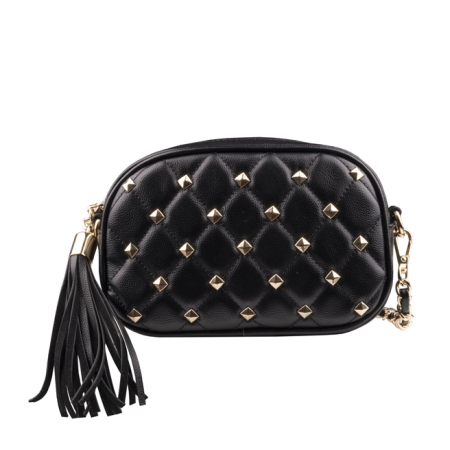 Menbur torebka mała listonoszka z chwostem i ćwiekami