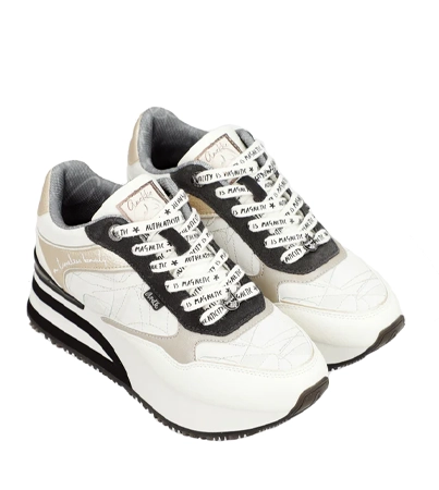 Anekke London buty sneakersy biało-czarne