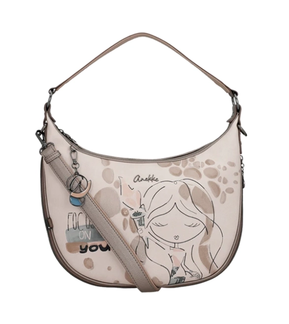 Anekke Muse Olympia półokrągła duża torebka z breloczkiem