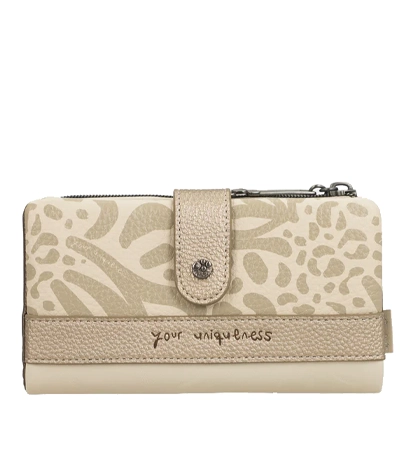 Anekke Sophia Gaia duży miękki portfel z haftem