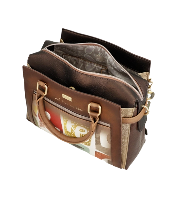 Anekke Muse pojemna torebka kuferek z uchwytami i długim paskiem