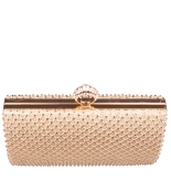 Złota biżuteryjna torebka wieczorowa