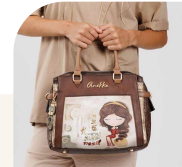 Anekke Muse pojemna torebka kuferek z uchwytami i długim paskiem