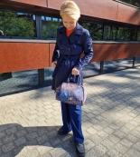 Ynot pojemna aksamitna torebka z rączkami i długim paskiem