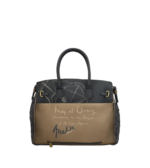 Anekke Mademoiselle Studio duża elegancka torebka z uchwytami i paskiem