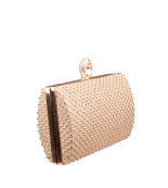 Złota biżuteryjna torebka wieczorowa