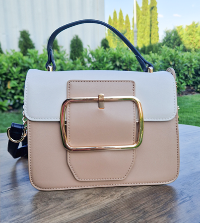 Menbur torebka klasyczna średnia trzykolorowa