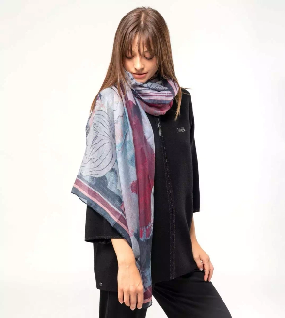 Anekke Core szal duży z nadrukiem