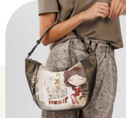 Anekke Muse pojemna torebka na ramię z dziewczynką