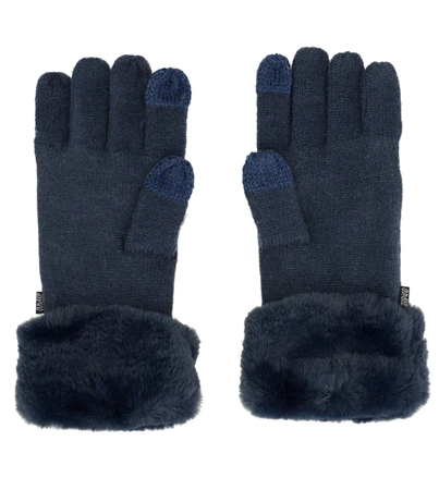 Anekke zestaw granatowe czapka i rękawiczki