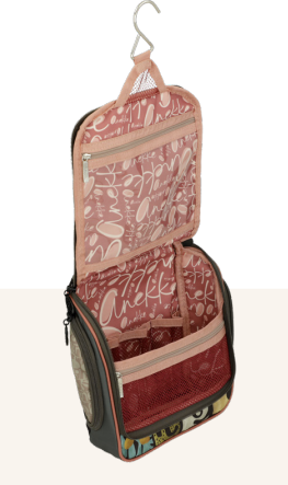 Anekke Muse kosmetyczka tekstylna z uchwytem i kieszonkami