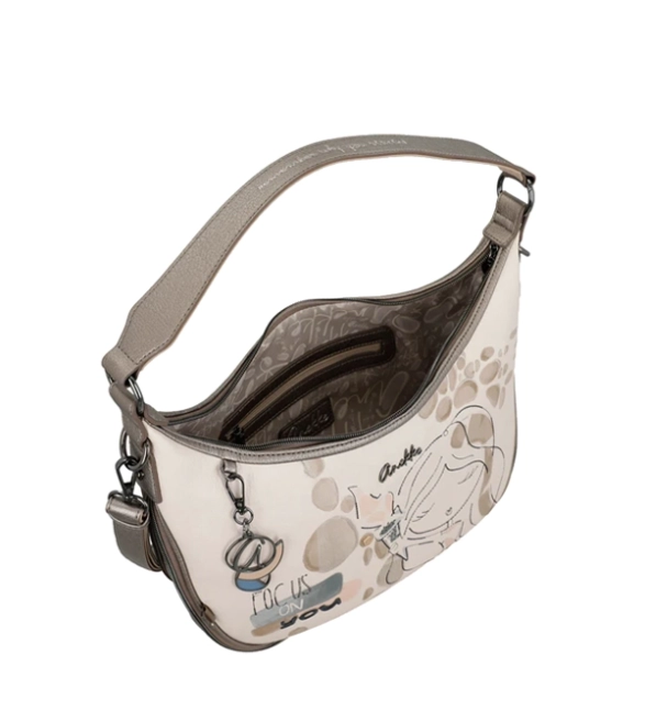 Anekke Muse Olympia półokrągła duża torebka z breloczkiem