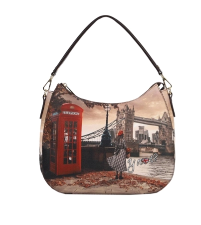 Ynot torebka hobo z nadrukiem Londynu
