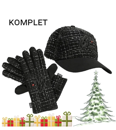 Anekke zestaw czapeczka i rękawiczki tweedowe