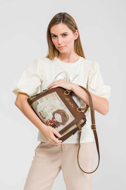 Anekke Muse pojemna torebka kuferek z uchwytami i długim paskiem