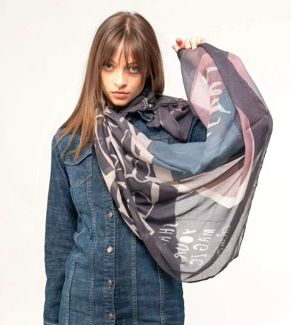 Anekke Heartbeat duży szal z nadrukiem