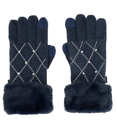 Anekke zestaw granatowe czapka i rękawiczki