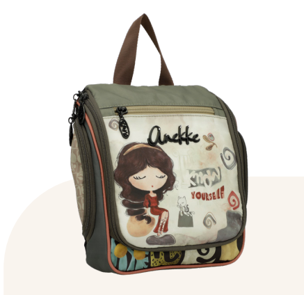 Anekke Muse kosmetyczka tekstylna z uchwytem i kieszonkami