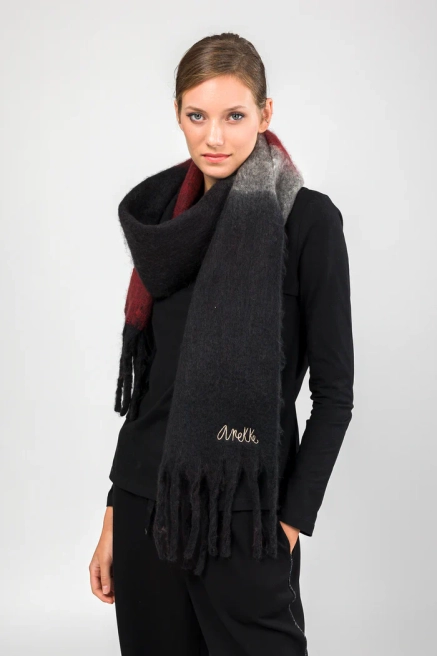 Anekke duży miękki szal ze wzorem