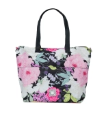 Pojemna torba shopper z motywem kwiatowym