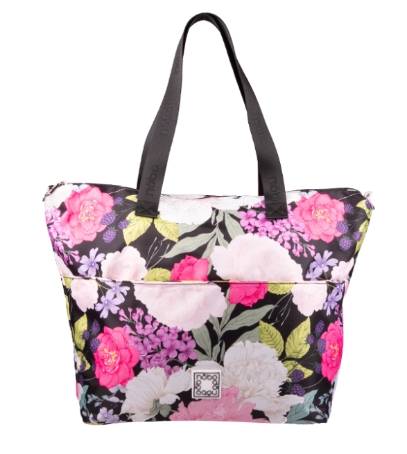 Pojemna torba shopper w kwiaty