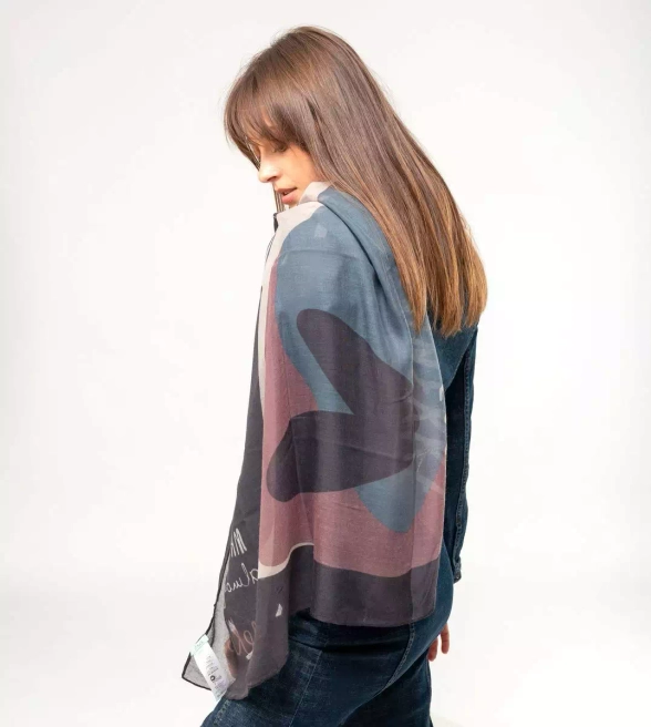 Anekke Heartbeat duży szal z nadrukiem