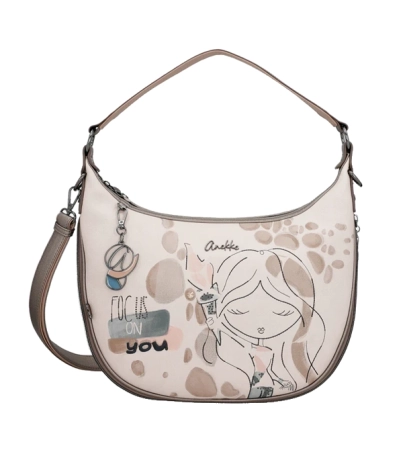 Anekke Muse Olympia półokrągła duża torebka z breloczkiem