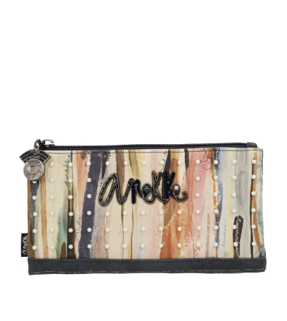 Anekke Studio portfel kolorowy z koraliki i ochroną RFID