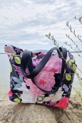 Pojemna torba shopper z motywem kwiatowym