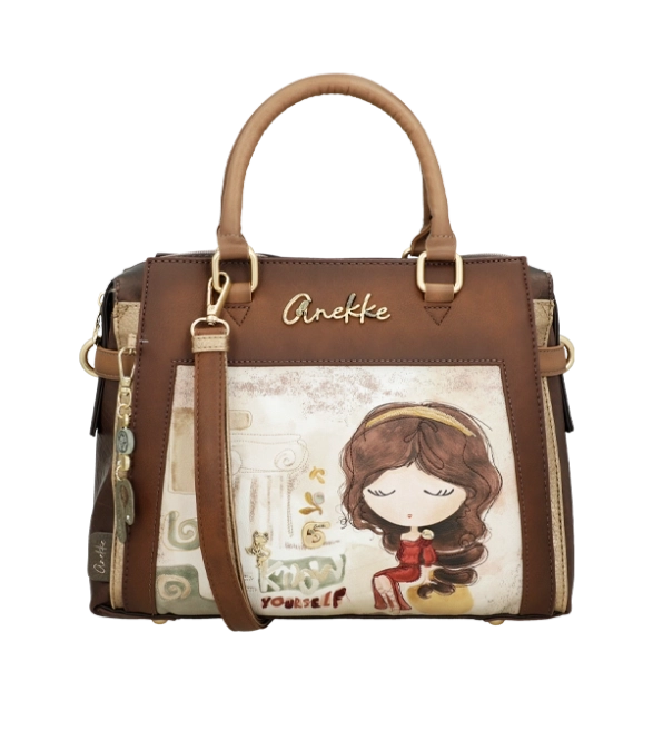 Anekke Muse pojemna torebka kuferek z uchwytami i długim paskiem