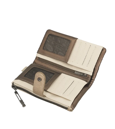 Anekke Sophia Gaia duży miękki portfel z haftem