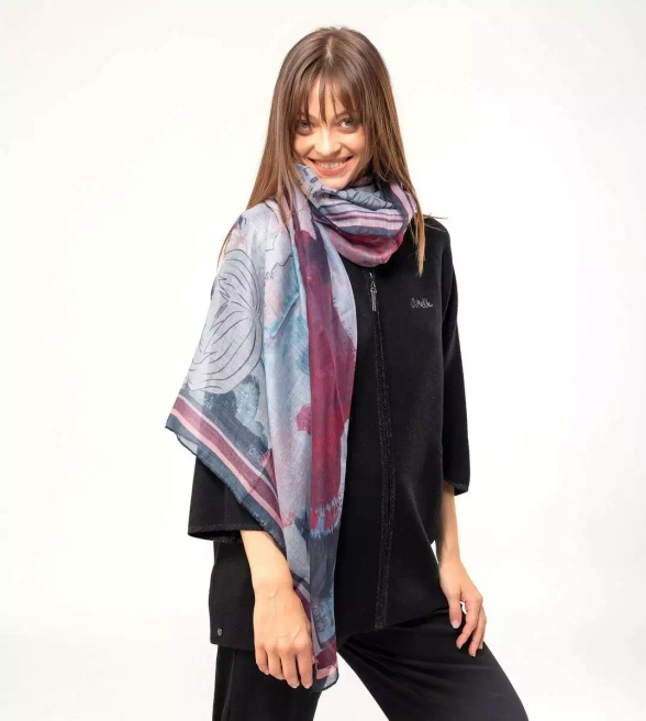 Anekke Core szal duży z nadrukiem