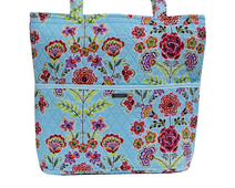 Bellaboreta pojemna torebka shopper bawełniana handmade w kwiaty