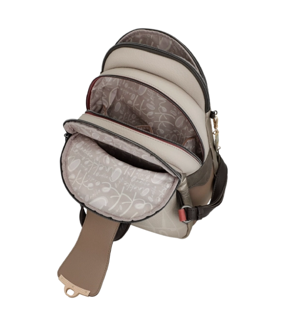 Anekke Muse śliczny plecak miejski z ozdobną klapką i nadrukiem