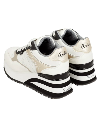Anekke London buty sneakersy biało-czarne
