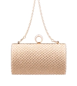 Złota biżuteryjna torebka wieczorowa