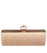 Złota biżuteryjna torebka wieczorowa