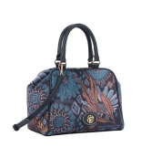 Ynot pojemna aksamitna torebka z rączkami i długim paskiem