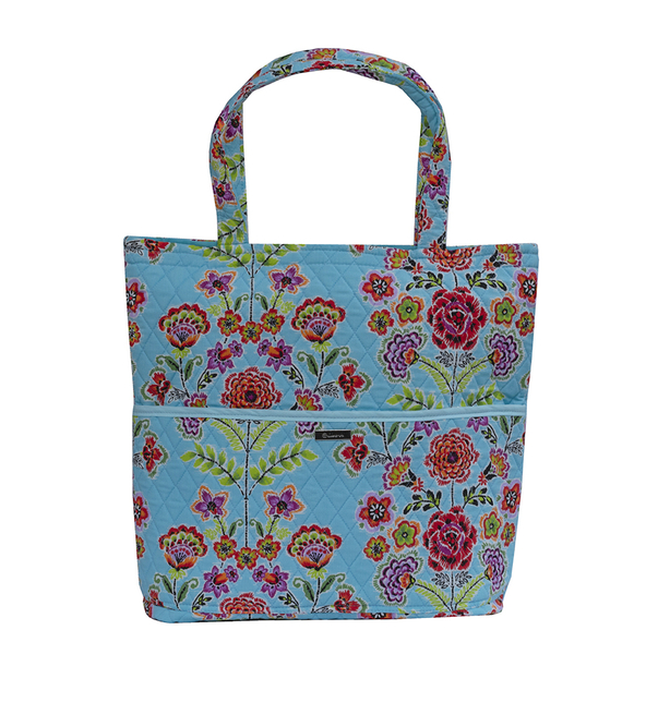 Bellaboreta pojemna torebka shopper bawełniana handmade w kwiaty