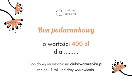 Bon Podarunkowy 400 zł (elektroniczny)