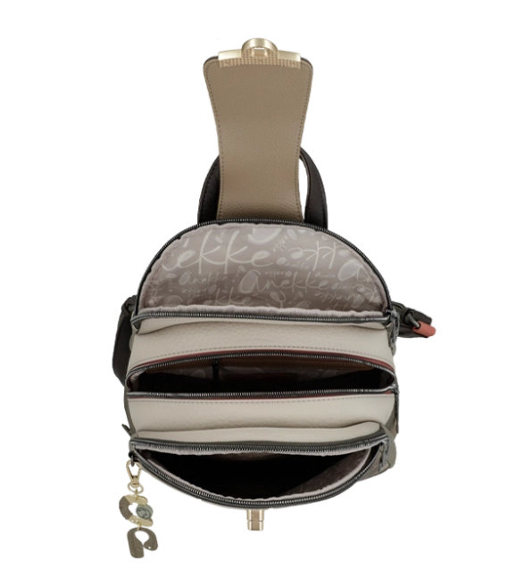 Anekke Muse śliczny plecak miejski z ozdobną klapką i nadrukiem