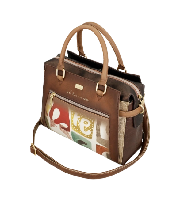 Anekke Muse pojemna torebka kuferek z uchwytami i długim paskiem