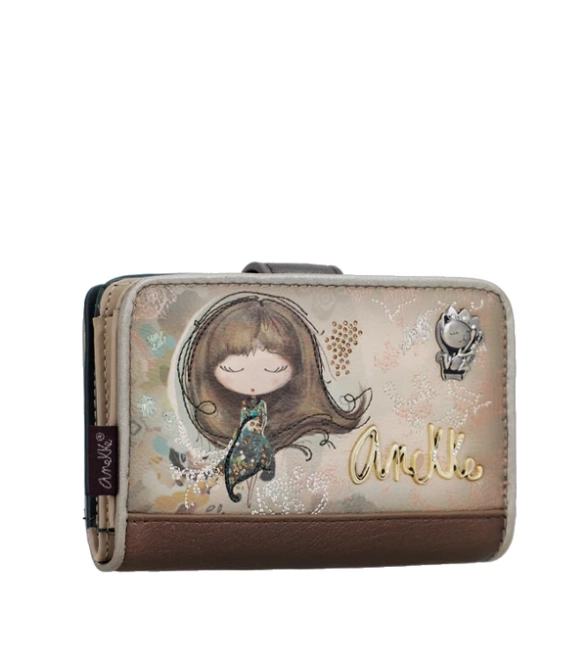 Anekke Real portfel średni sztywny RFID