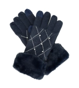 Anekke zestaw granatowe czapka i rękawiczki