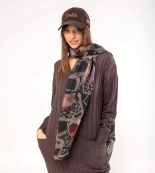 Anekke Imaginary szal duży z nadrukiem