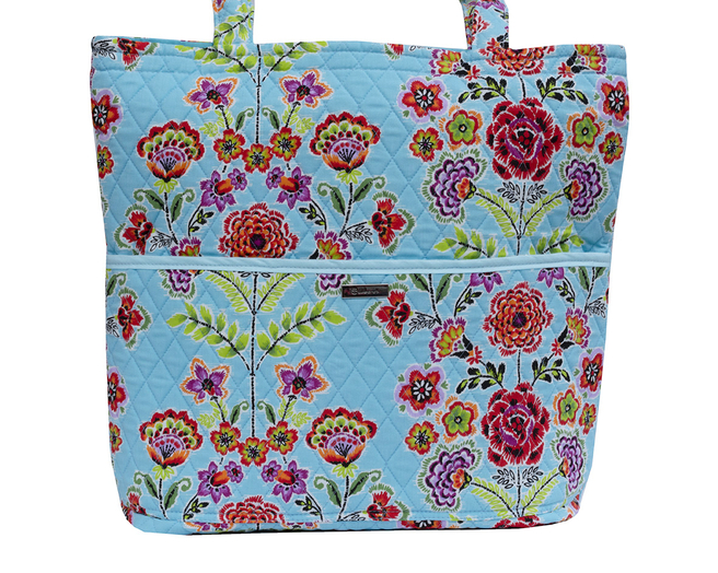 Bellaboreta pojemna torebka shopper bawełniana handmade w kwiaty