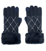 Anekke zestaw granatowe czapka i rękawiczki